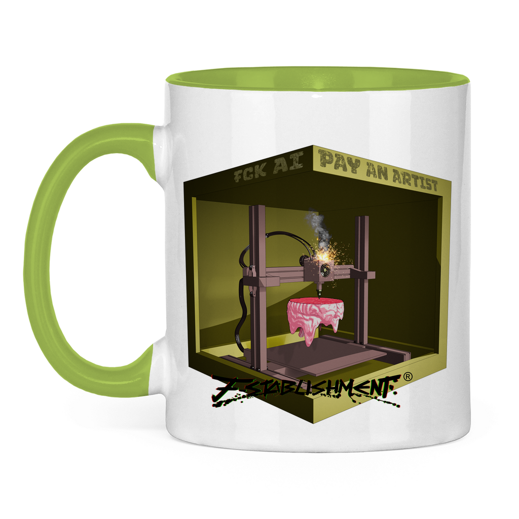 Tasse "Fck Ai - Pay Artists" zweifarbig