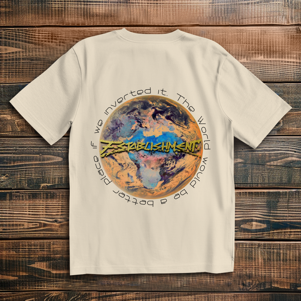 Oversize T-Shirt "Inverted Earth" (Version Europa/Afrika)