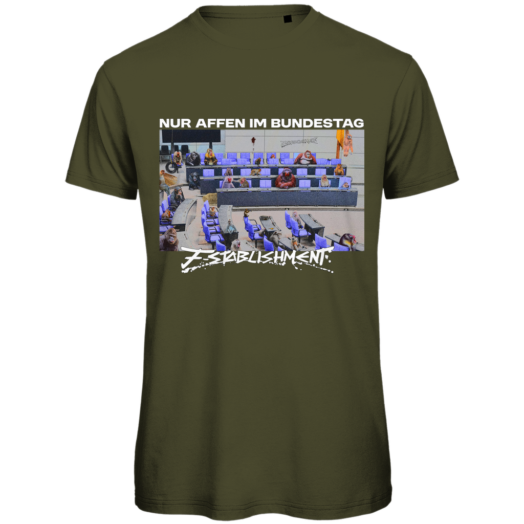 Premium Bio T-Shirt "Bundestag voller Affen"