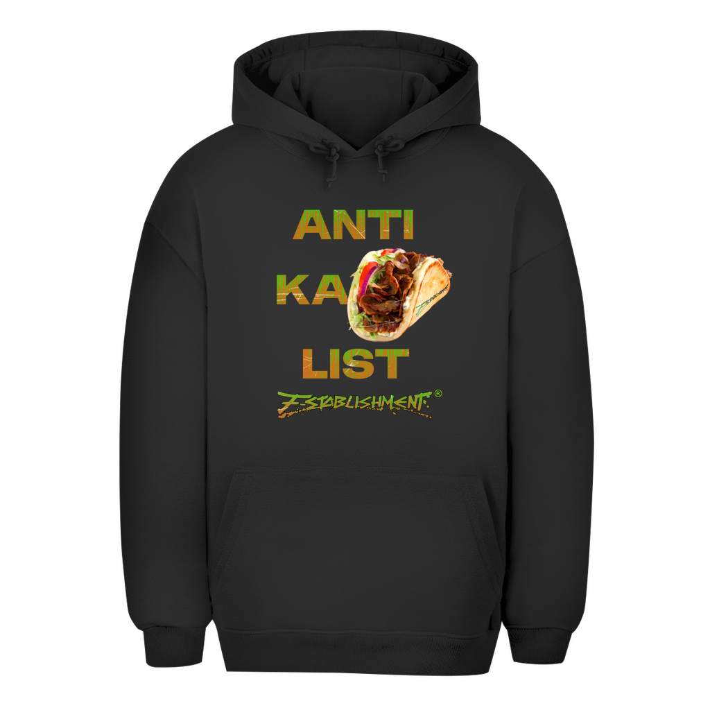 Oversize Hoodie antika pita list black