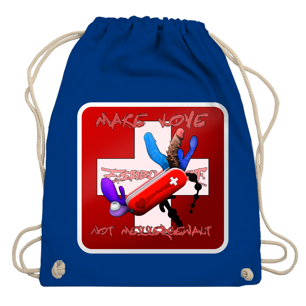 Sportbeutel "Make Love, not Messergewalt"
