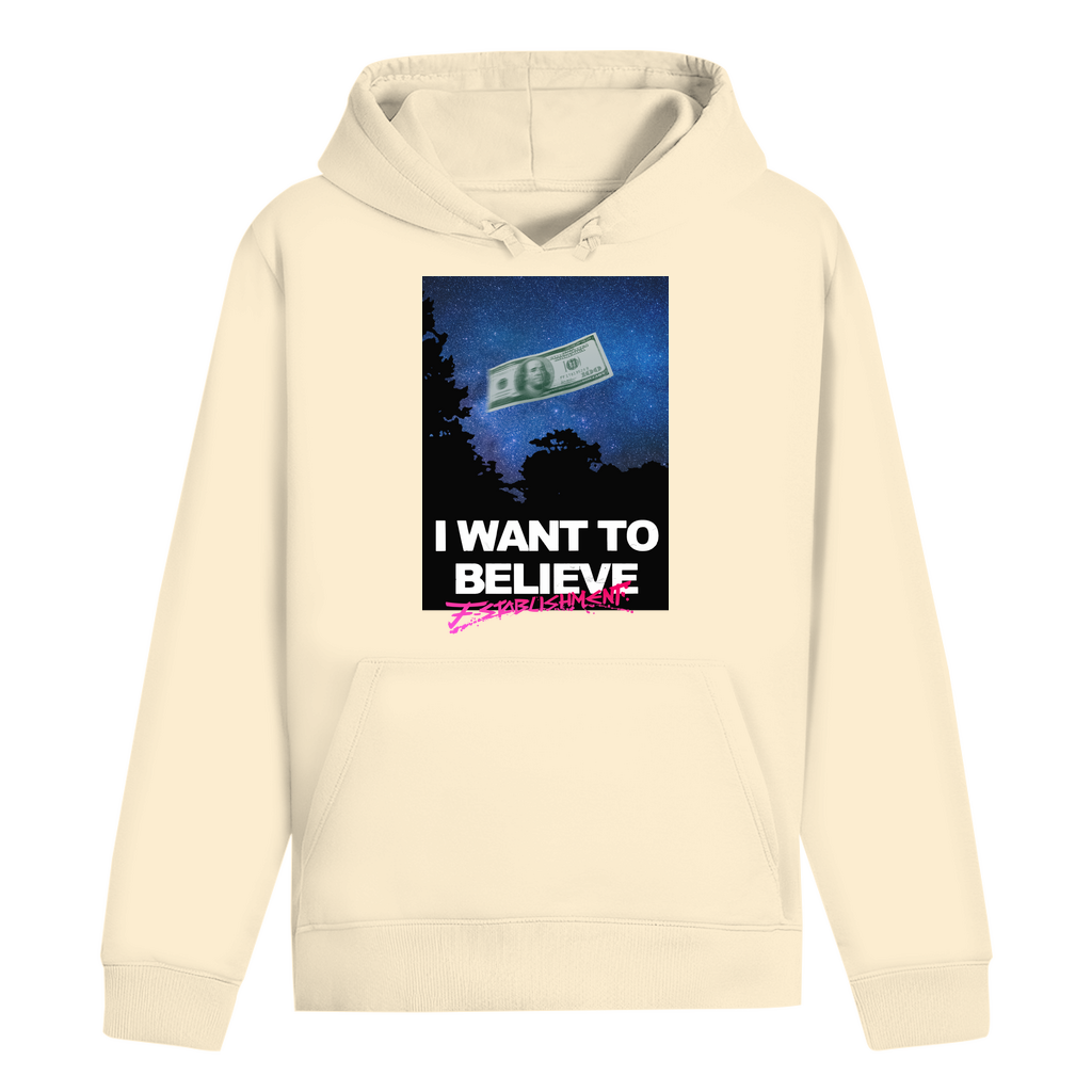 Drummer Premium-Hoodie "i want to believe in money"