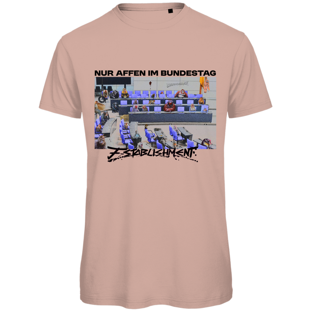 Premium Bio T-Shirt "Bundestag voller Affen"