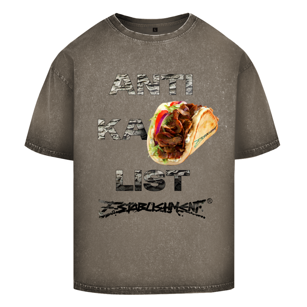 Oversize Washed T-Shirt "Anti-ka-Pita-list"