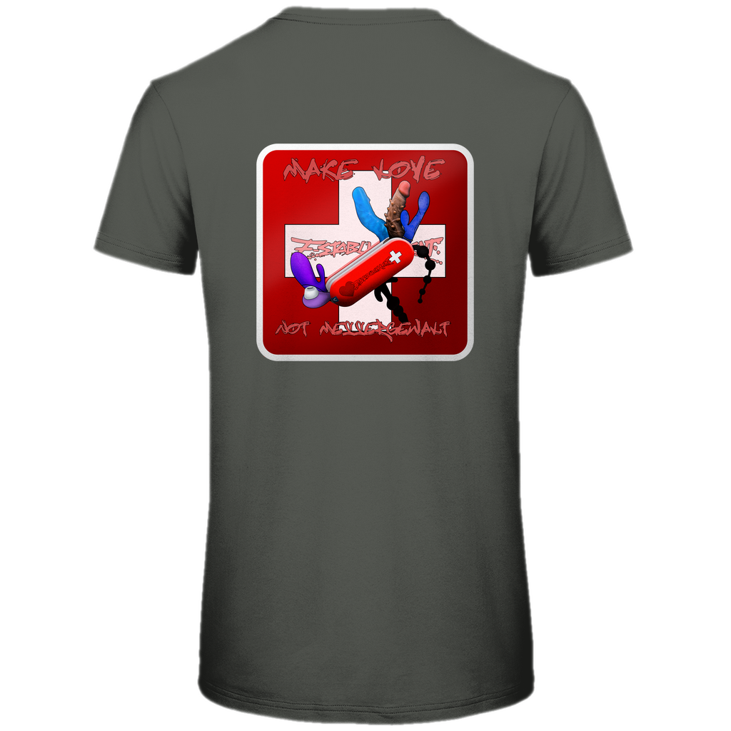 Premium Bio T-Shirt "Make Love, not Messergewalt"