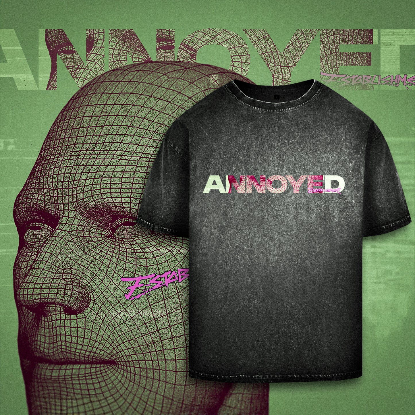 Oversize Washed T-Shirt "ANNOYED"