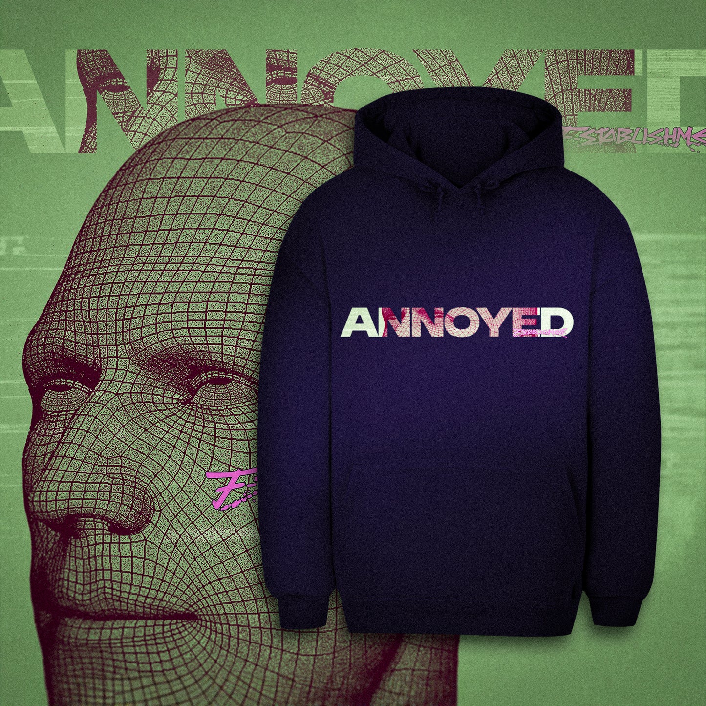 Oversize Hoodie ANNOYED sign