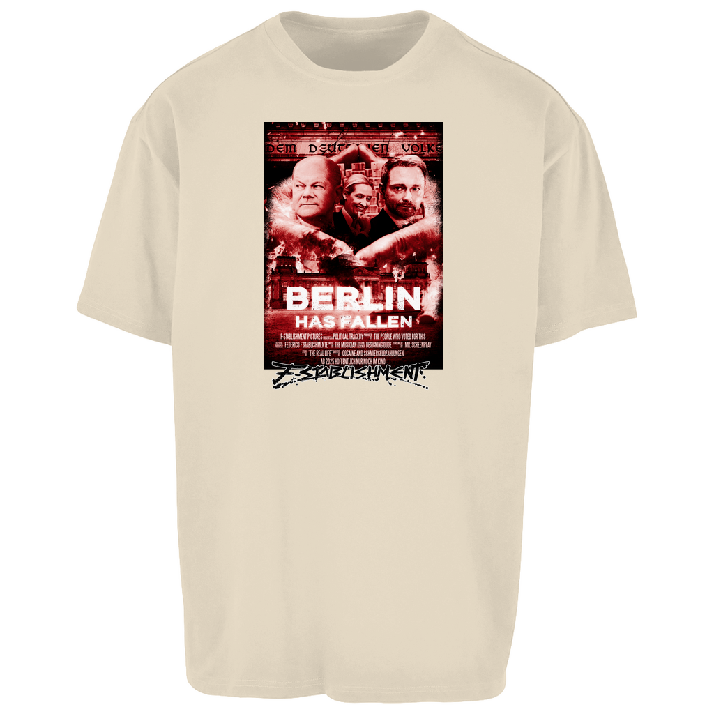Oversize T-Shirt "Berlin has fallen" - Rot