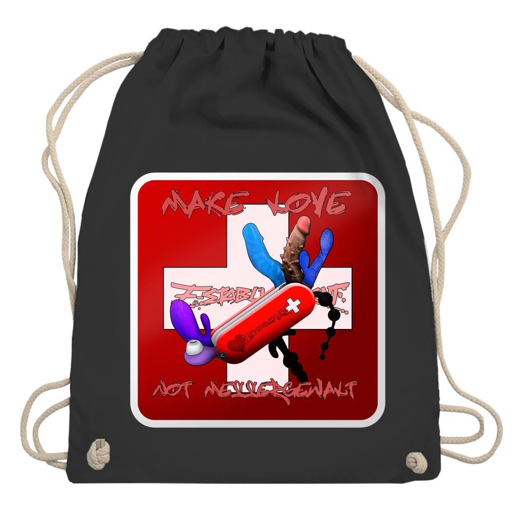 Sportbeutel "Make Love, not Messergewalt"