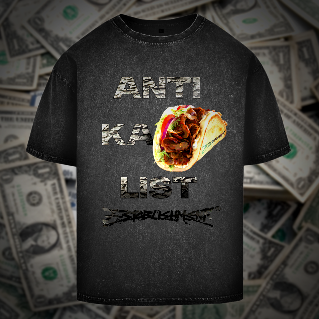 Oversize Washed T-Shirt "Anti-ka-Pita-list"
