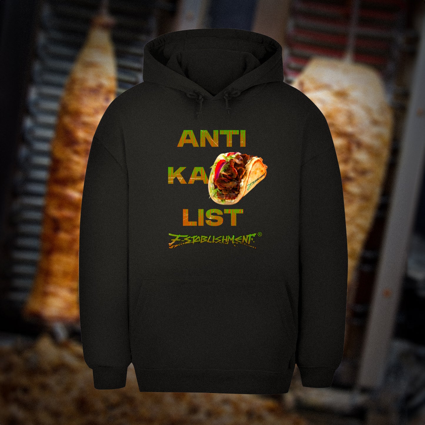 Oversize Hoodie antika pita list black
