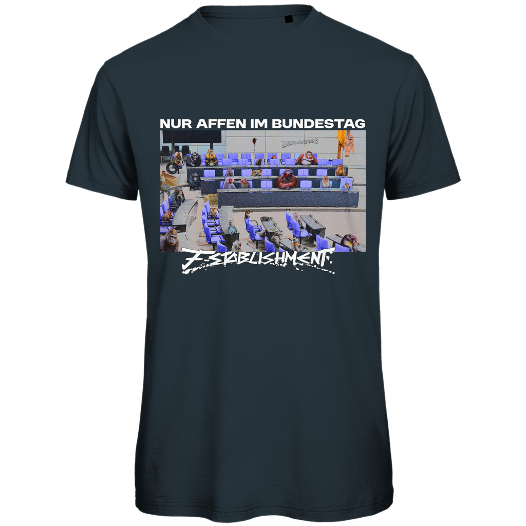 Premium Bio T-Shirt "Bundestag voller Affen"