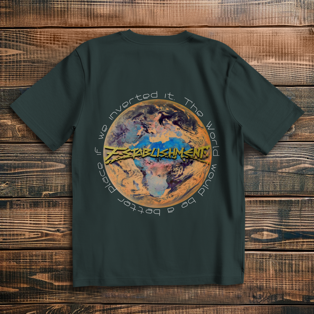 Oversize T-Shirt "Inverted Earth" (Version Europa/Afrika)
