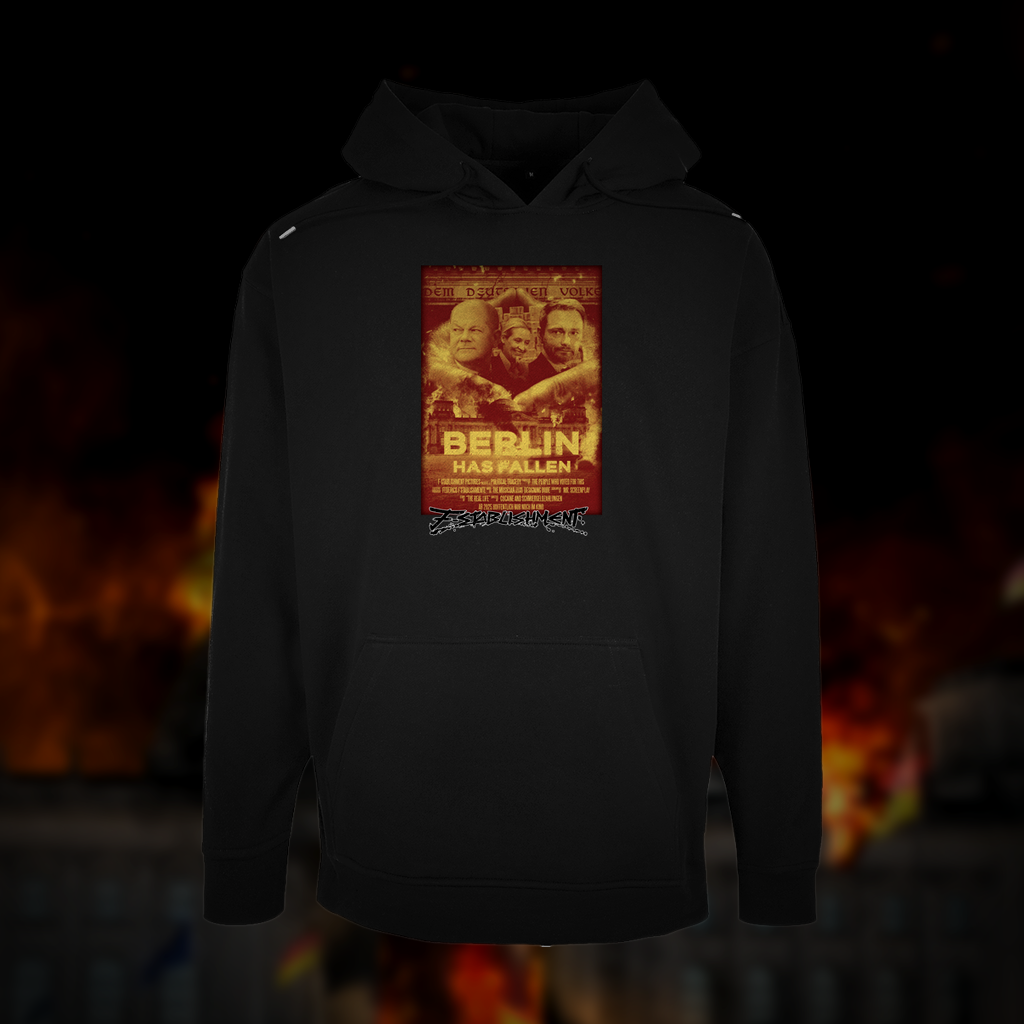 Oversize Hoodie "Berlin has fallen" - Orange
