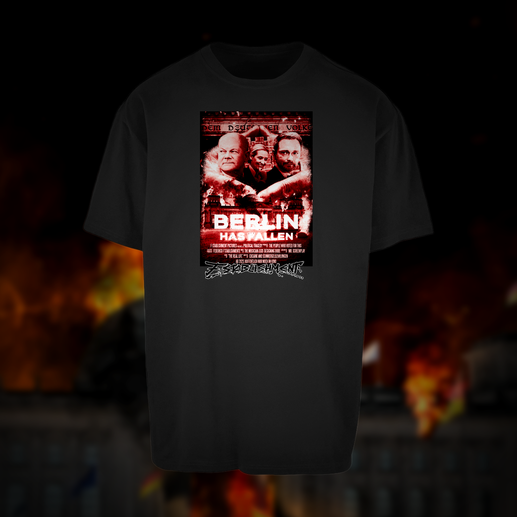 Oversize T-Shirt "Berlin has fallen" - Rot