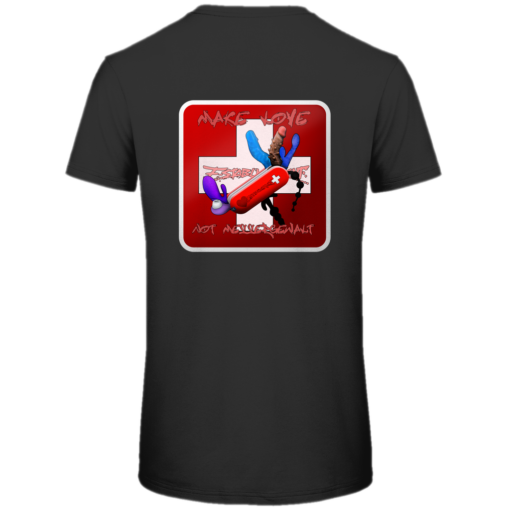 Premium Bio T-Shirt "Make Love, not Messergewalt"