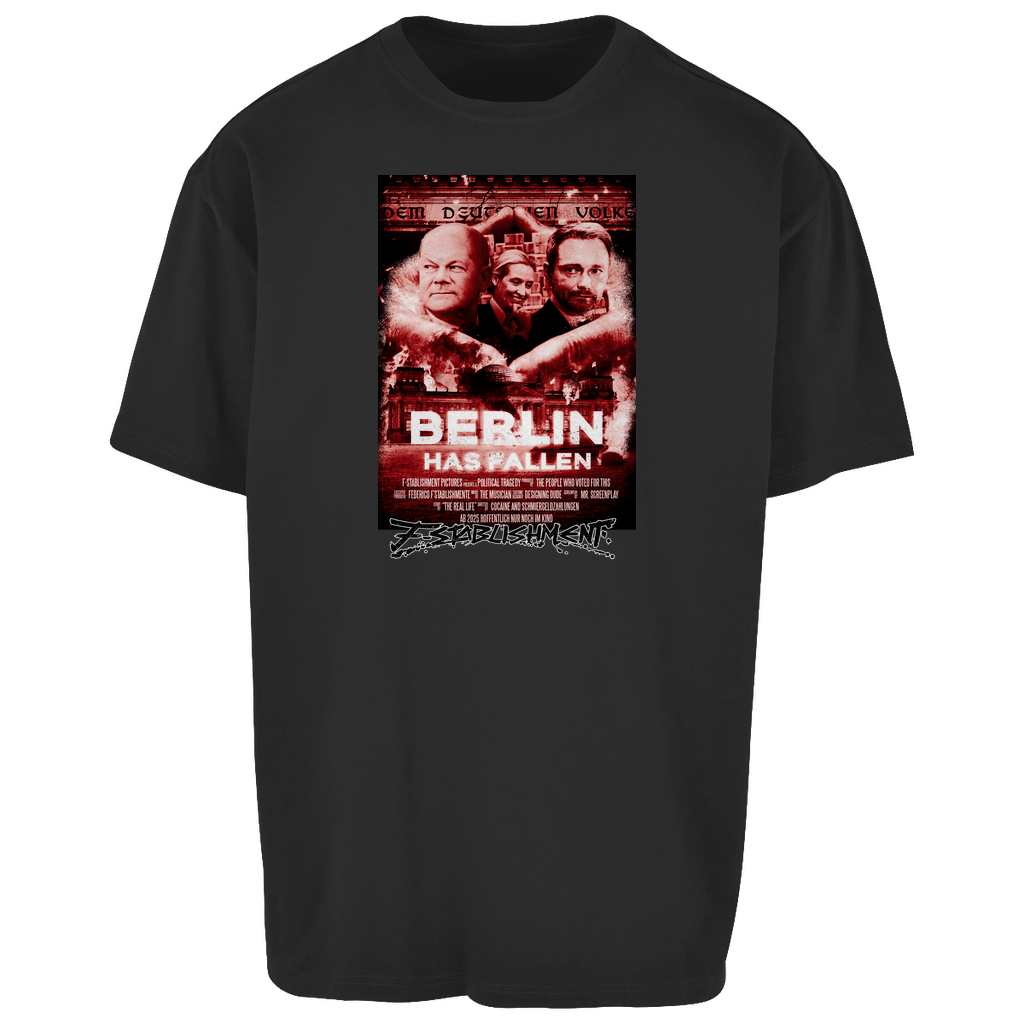 Oversize T-Shirt "Berlin has fallen" - Rot