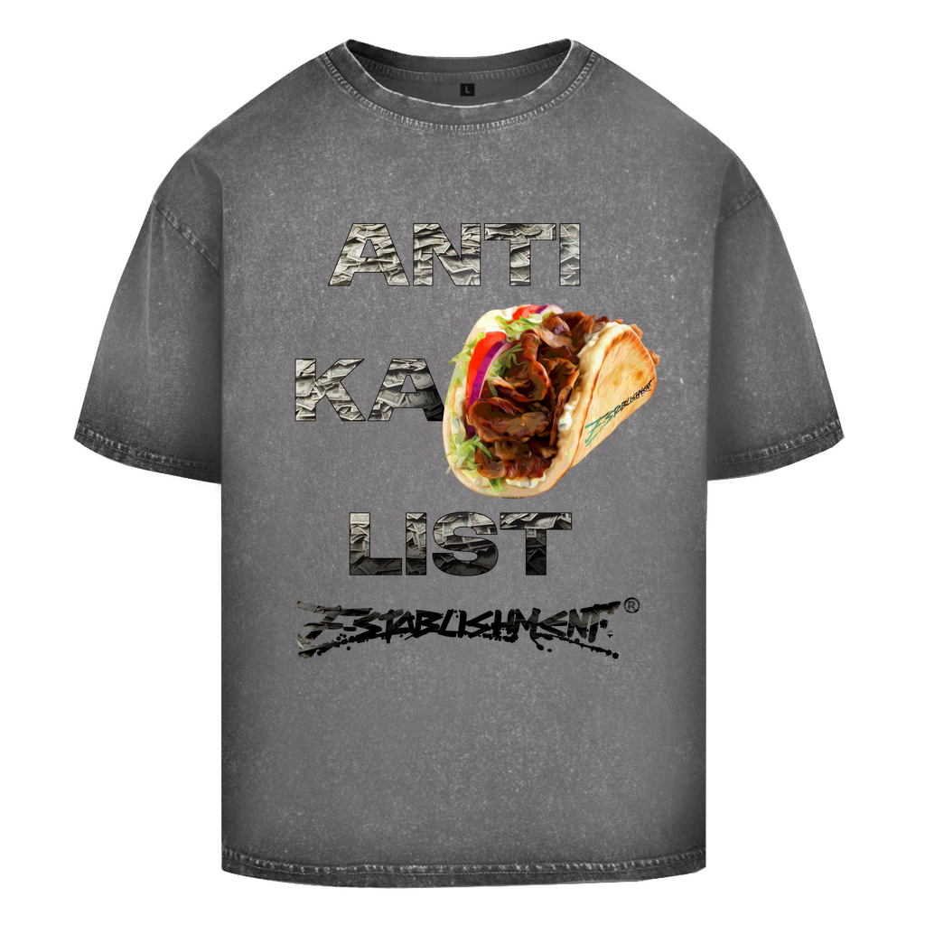Oversize Washed T-Shirt "Anti-ka-Pita-list"