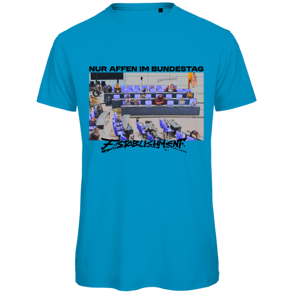 Premium Bio T-Shirt "Bundestag voller Affen"
