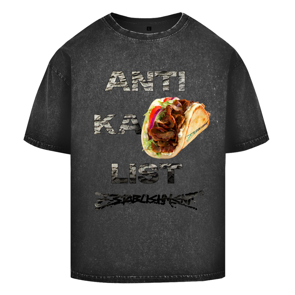 Oversize Washed T-Shirt "Anti-ka-Pita-list"