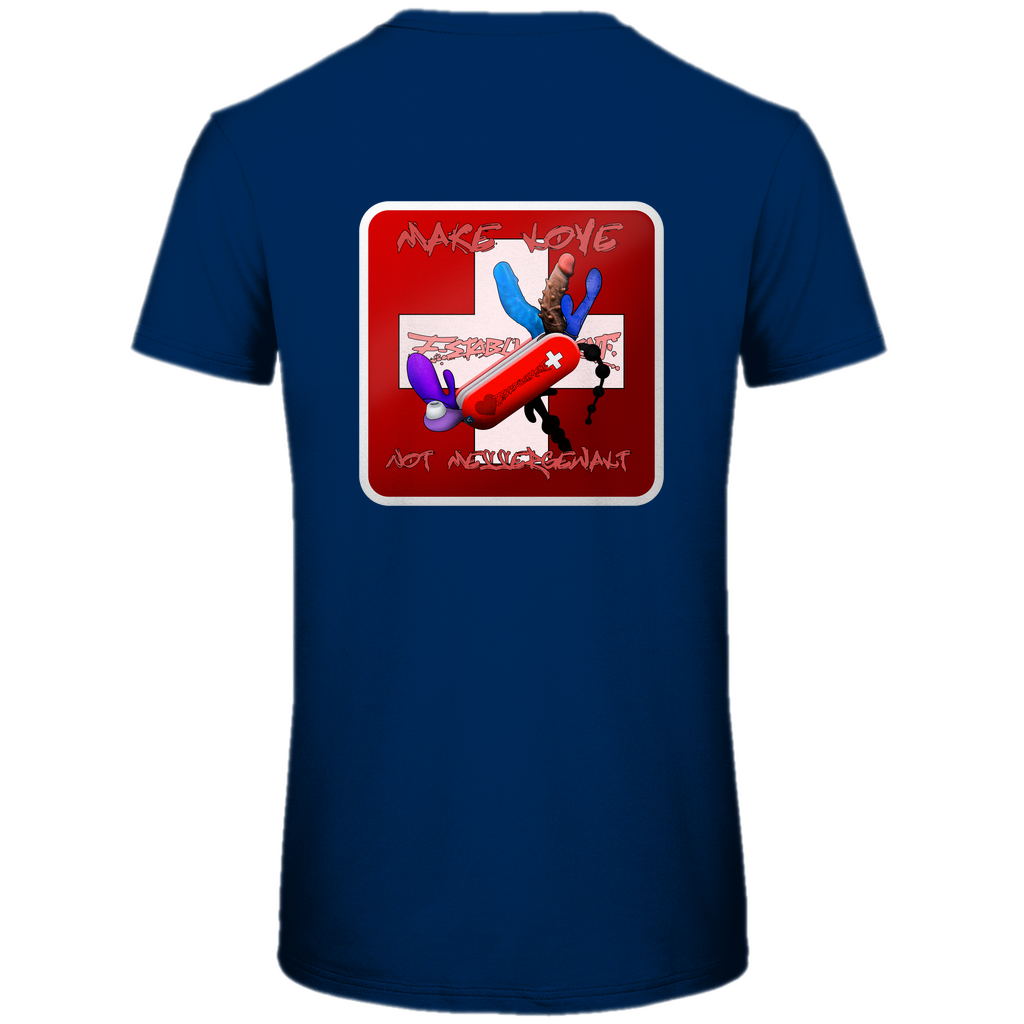 Premium Bio T-Shirt "Make Love, not Messergewalt"