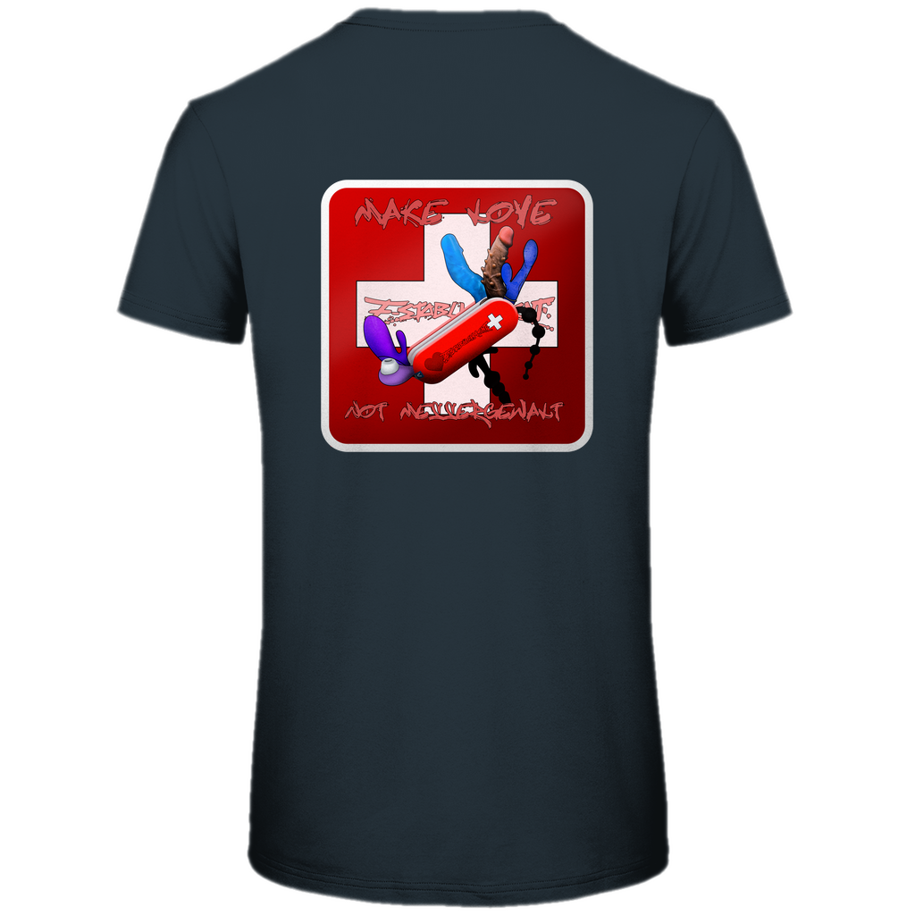 Premium Bio T-Shirt "Make Love, not Messergewalt"