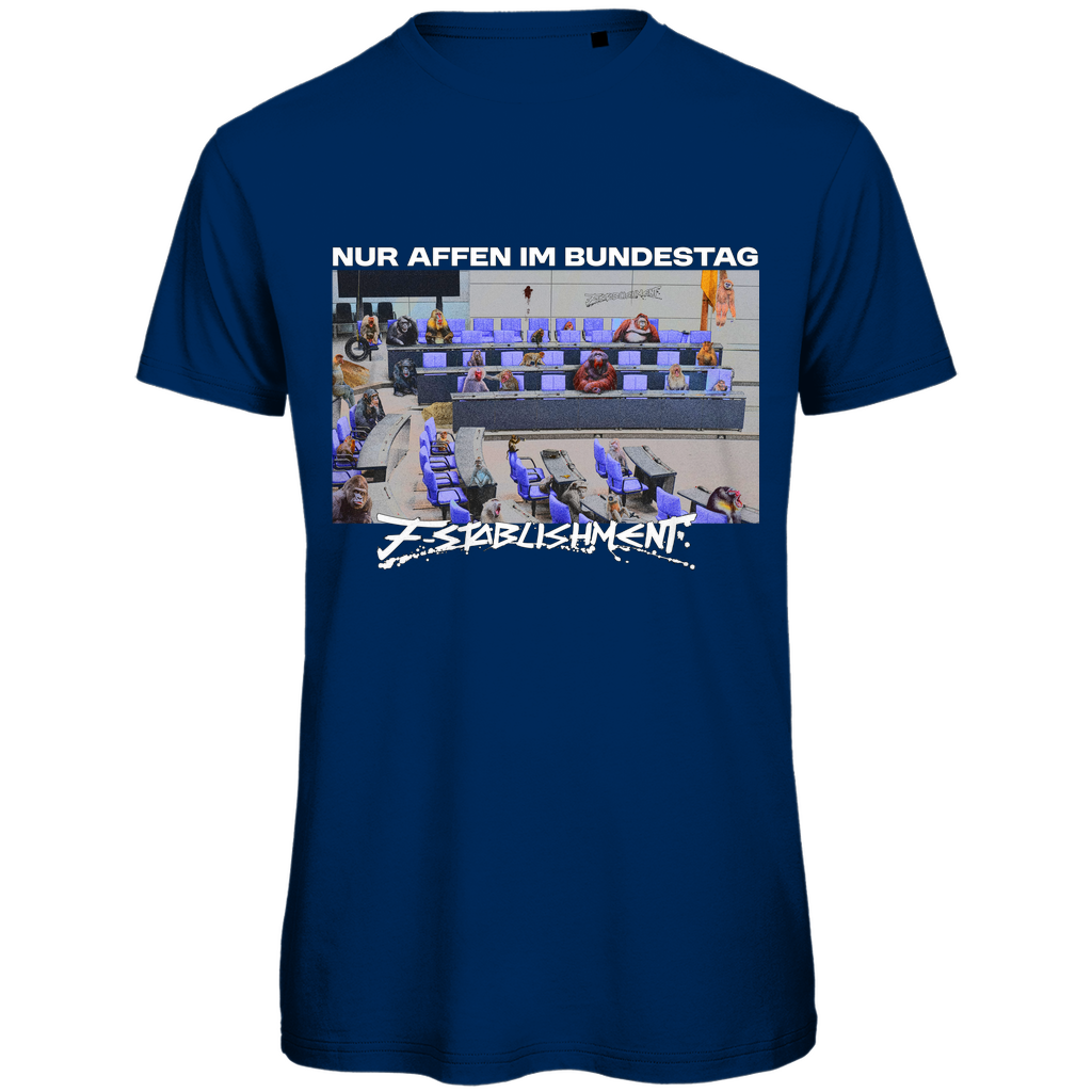 Premium Bio T-Shirt "Bundestag voller Affen"
