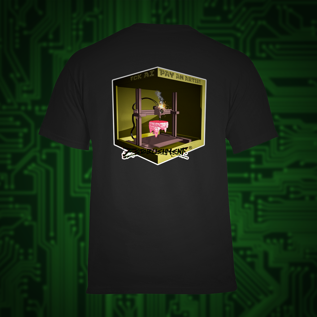 T-Shirt "Fck Ai - Pay Artists" Schwere Baumwolle