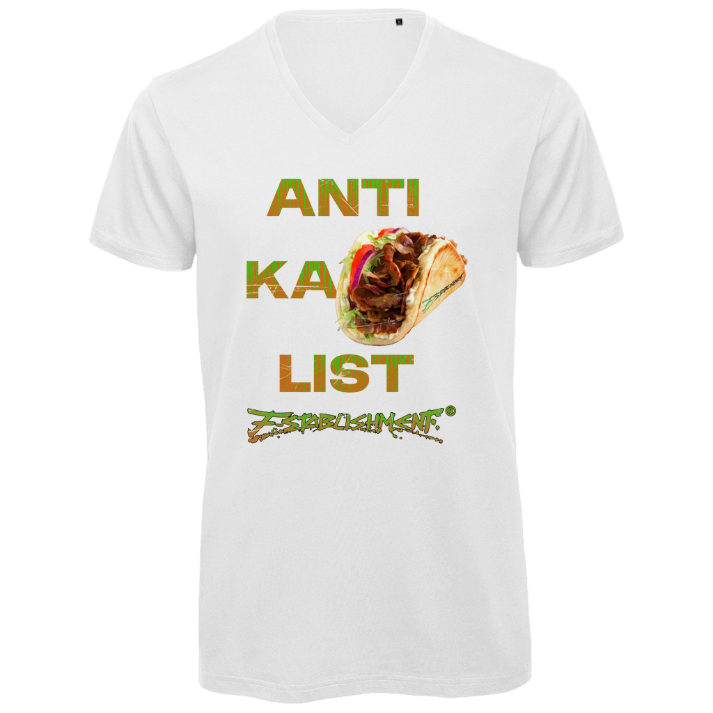Premium Bio V-Neck T-Shirt "Anti-ka-Pita-list"